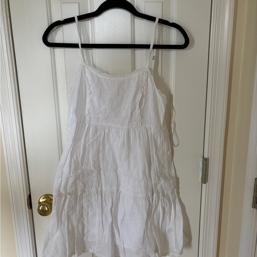 Aeropostale White Ruffled Dress